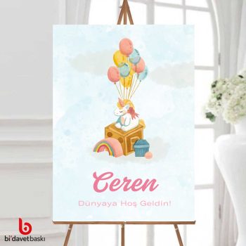 Dünyaya Hoşgeldin Karşılama Panosu