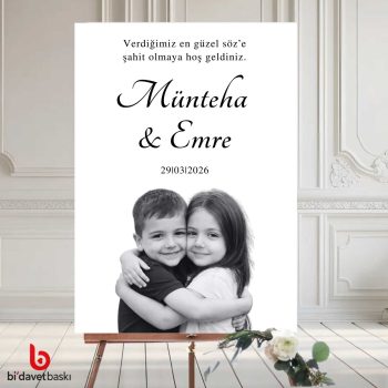 Fotoğraflı Karşılama Panosu 50x70 cm
