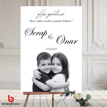 Fotoğraflı Karşılama Panosu 50x70 cm