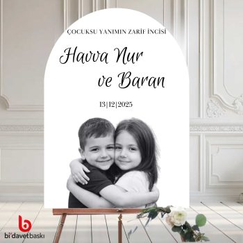 Fotoğraflı Karşılama Panosu 50x70 cm