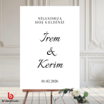 Nişan Düğün Karşılama Panosu 50x70 cm