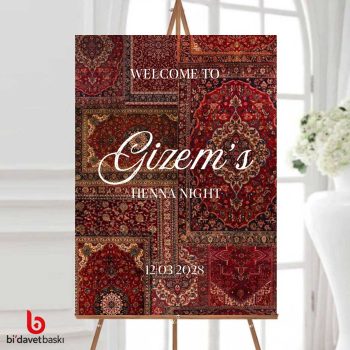 Kına Gecesi Karşılama Panosu 50x70 cm