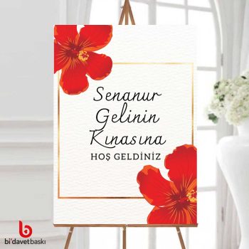 Kına Gecesi Karşılama Panosu 50x70 cm