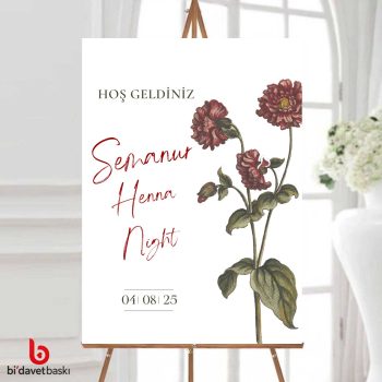 Kına Gecesi Karşılama Panosu 50x70 cm
