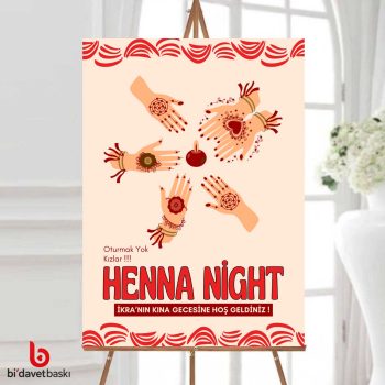 Kına Gecesi Karşılama Panosu 50x70 cm