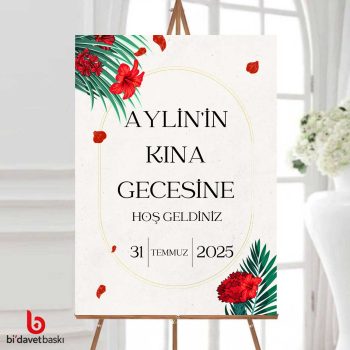 Kına Gecesi Karşılama Panosu 50x70 cm