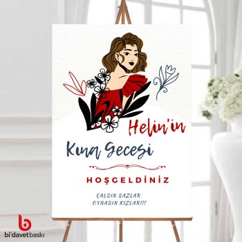 Kına Gecesi Karşılama Panosu 50x70 cm