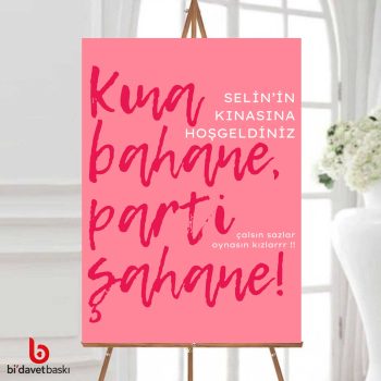 Kına Gecesi Karşılama Panosu 50x70 cm