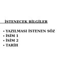 Kişiye Özel Masa Kartı