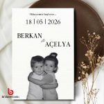 Kişiye Özel Fotoğraflı Masa Kartı