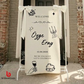 Kişiye Özel Nişan Düğün Brandası