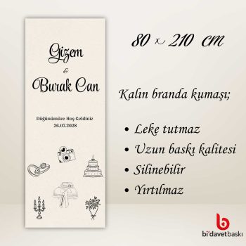 Kişiye Özel Nişan Düğün Brandası