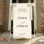 Kişiye Özel Nişan Düğün Brandası