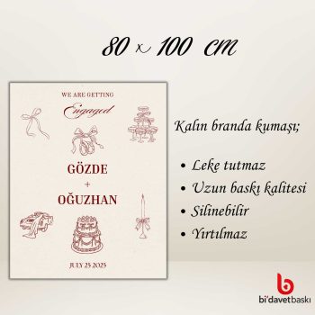 Kişiye Özel Nişan Düğün Brandası